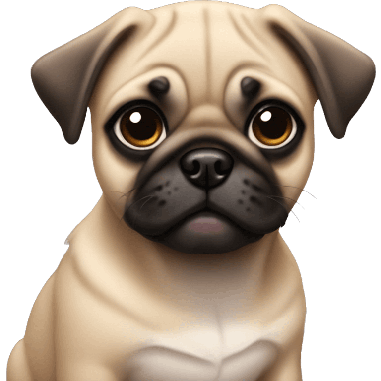 Fawn pug puppy emoji