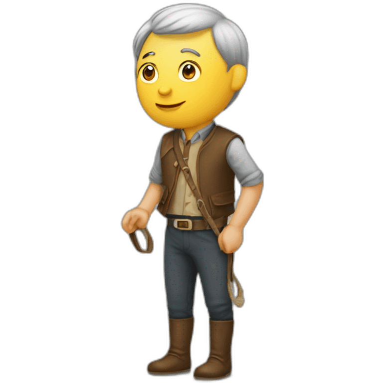 Homme queue de cheval emoji