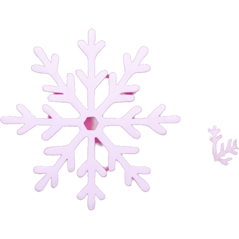 pink snow flakes emoji