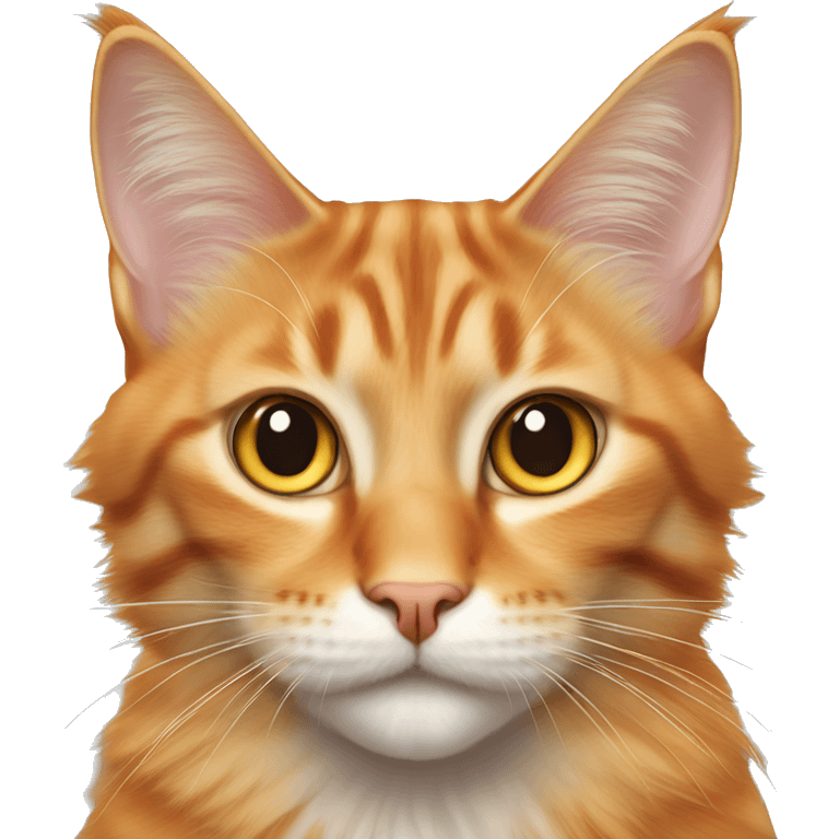 orange maine coone cat emoji