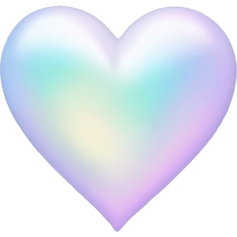 Pastel White iridescent heart emoji