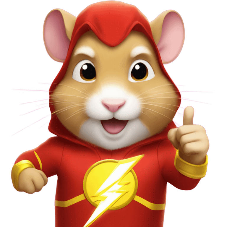 hamster The Flash shows thumbs up emoji