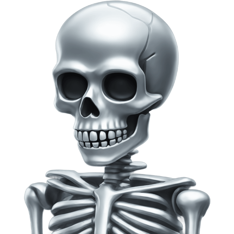 Skeleton made of chrome  emoji