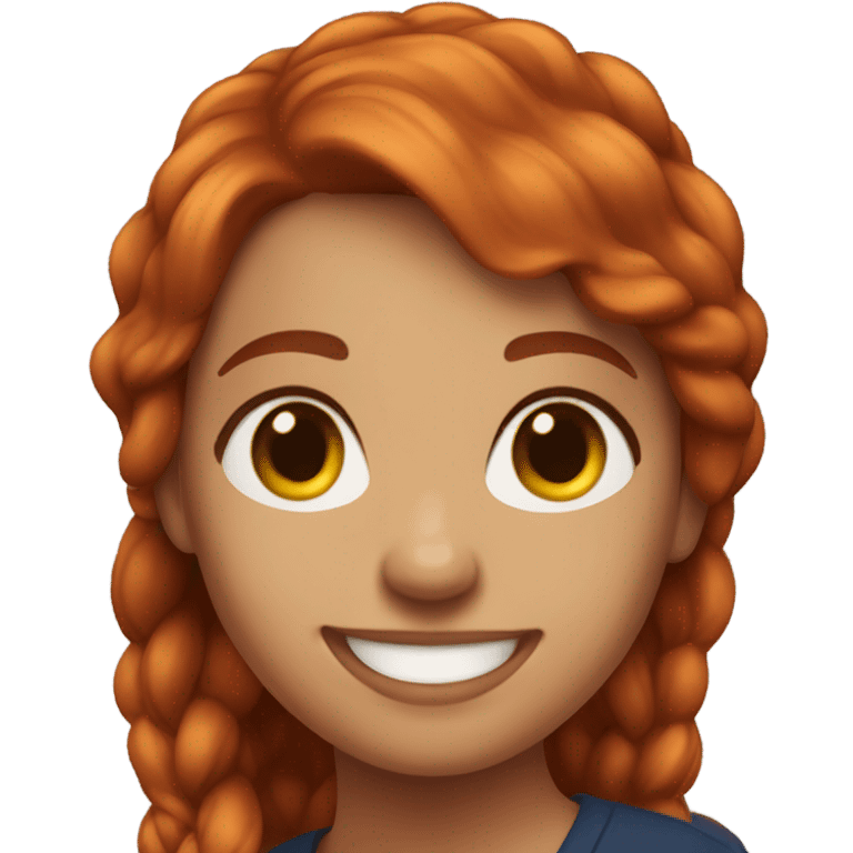 smiling auburn girl indoors emoji