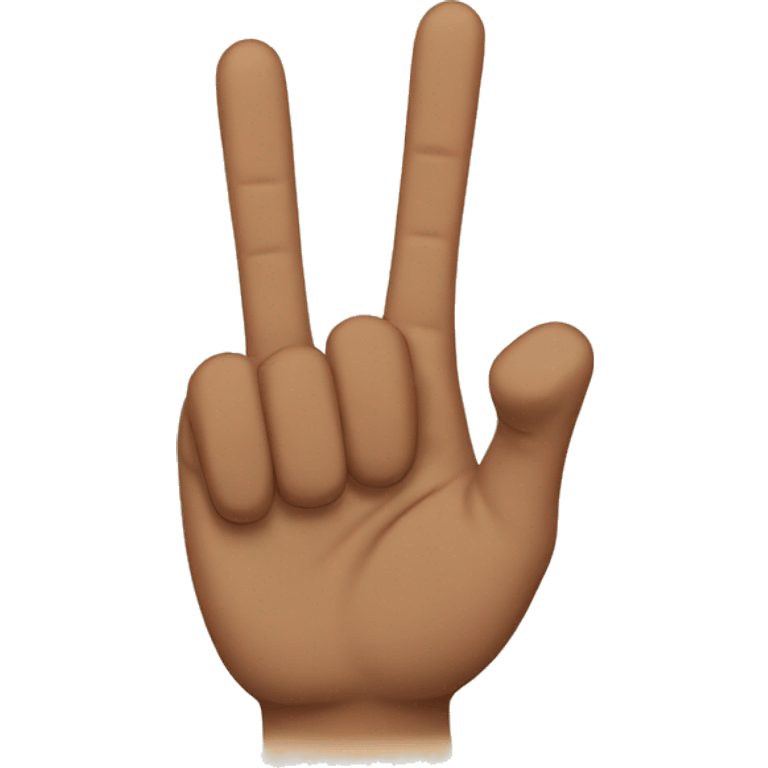 Showing four fingers emoji