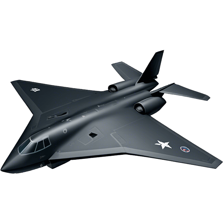 Military Bomber - B-2 Spirit - Northrop Grumman (Model Year: 2021) (Iconic colour: Stealth black) emoji