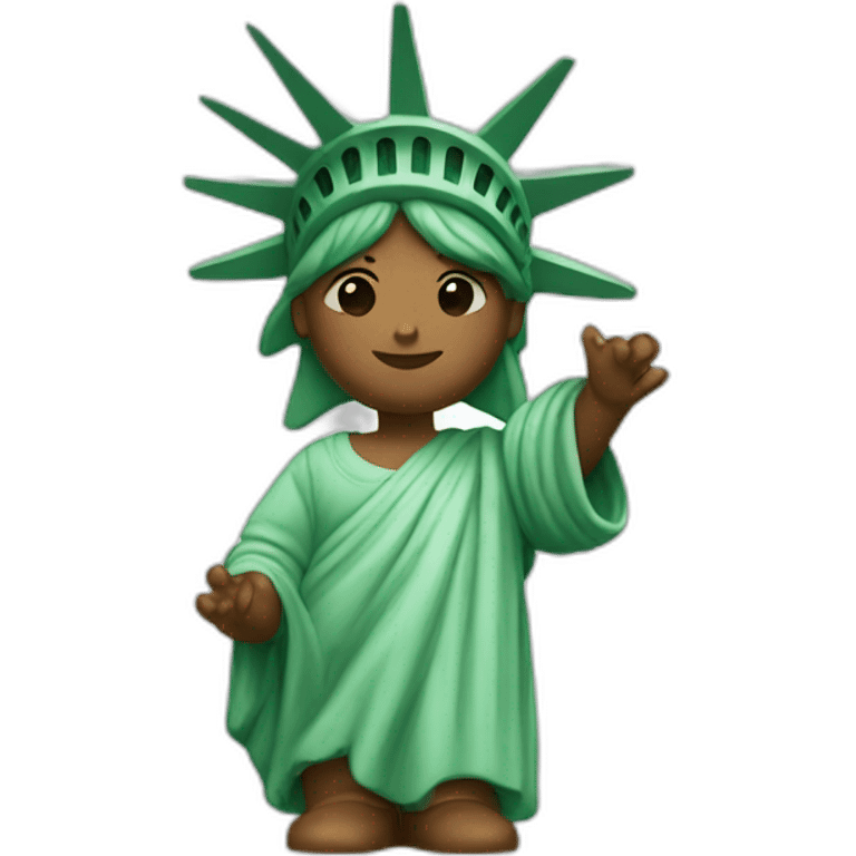 Statue of Liberty in Jean and summer sweater  emoji