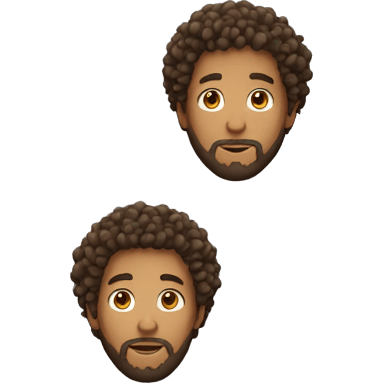 Curly boy with beard emoji