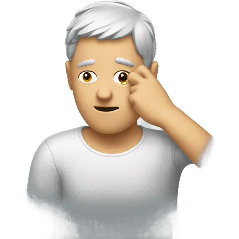 A guy head scratching his head  emoji