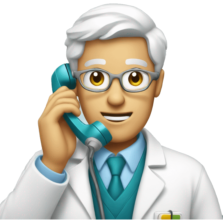 a pharmacist talking on the phone emoji