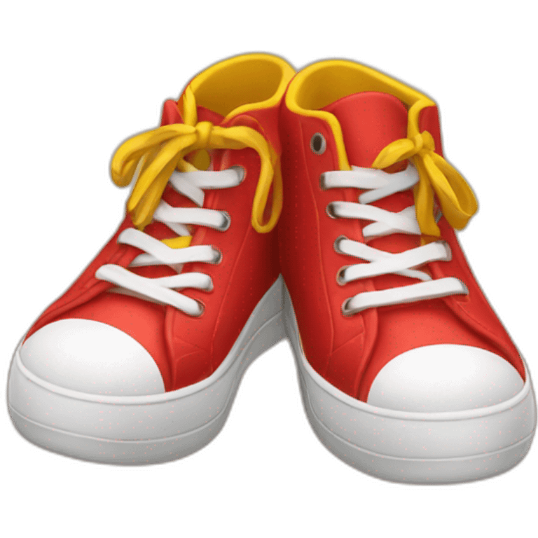 Red and yellow shoes emoji