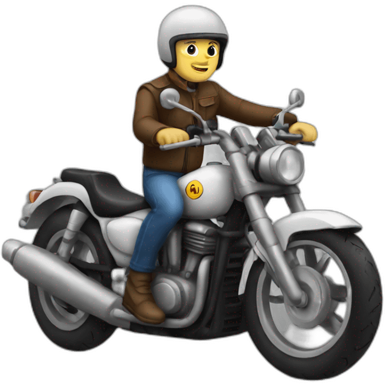 homme en moto emoji