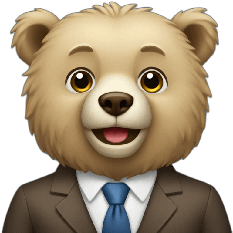 Business bear emoji