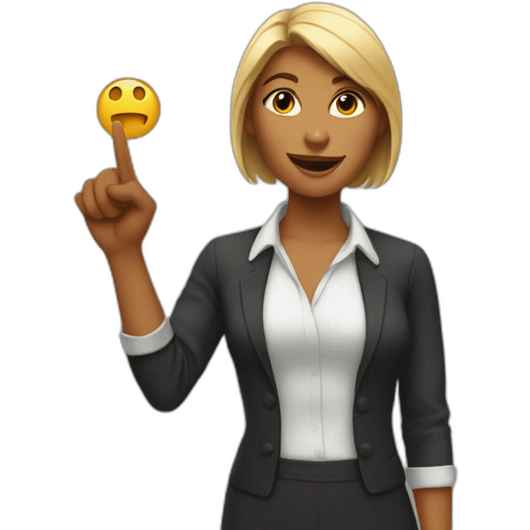 Woman Pointing at Cat emoji