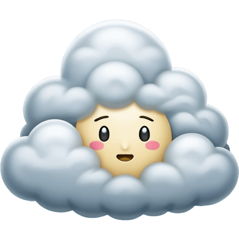 Cinematic Realistic Nimbus Emoji, Dark and foreboding, with thick, heavy clouds swirling ominously in the sky. The clouds are dense with rain, ready to pour down as the atmosphere charges with energy and anticipation. Soft glowing outline, capturing the essence of stormy tension and impending rain in a dense nimbus cloud! emoji