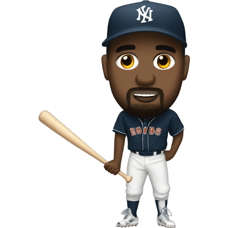 Kanye west with baseball emoji