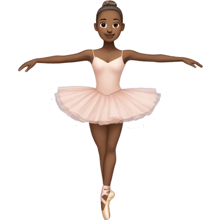 Dancer with pointe shoes and ballet outfit emoji