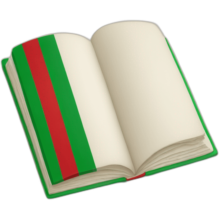 italian book in italian flag colours emoji