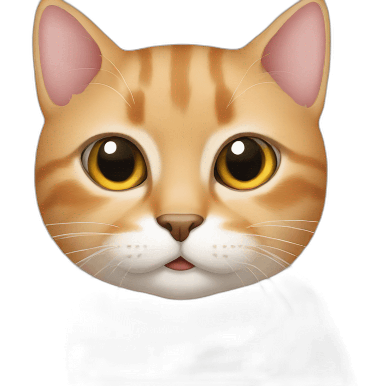 Cat with human nose emoji