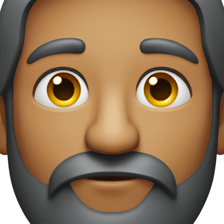 indian man with a beard holding his chin thinking eyes looking up  emoji