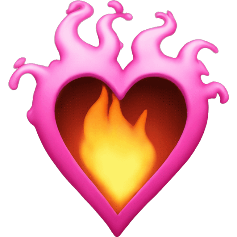 pink fire heart emoji