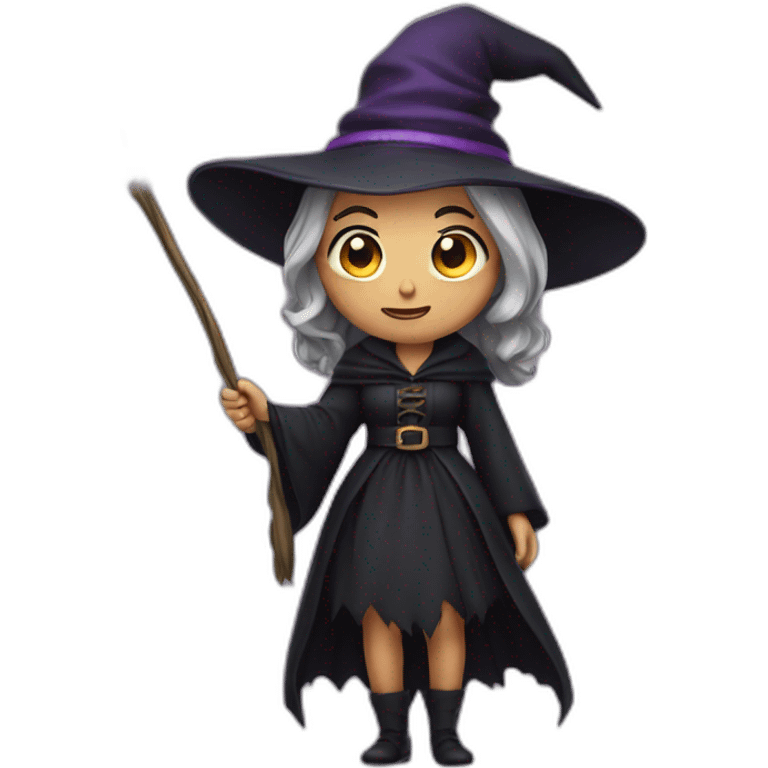 A witch holding a wand emoji