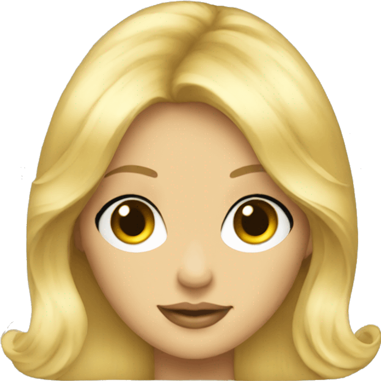 blonde 70s hair dj girl emoji