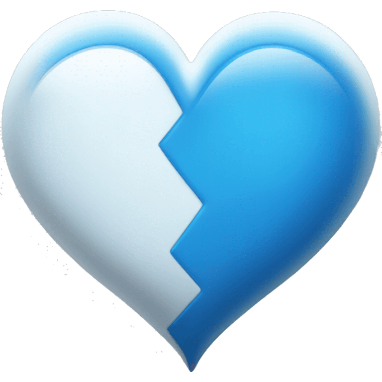 Blue heart with white heart emoji