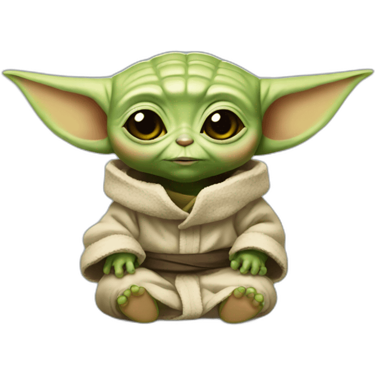 Yellow baby yoda emoji