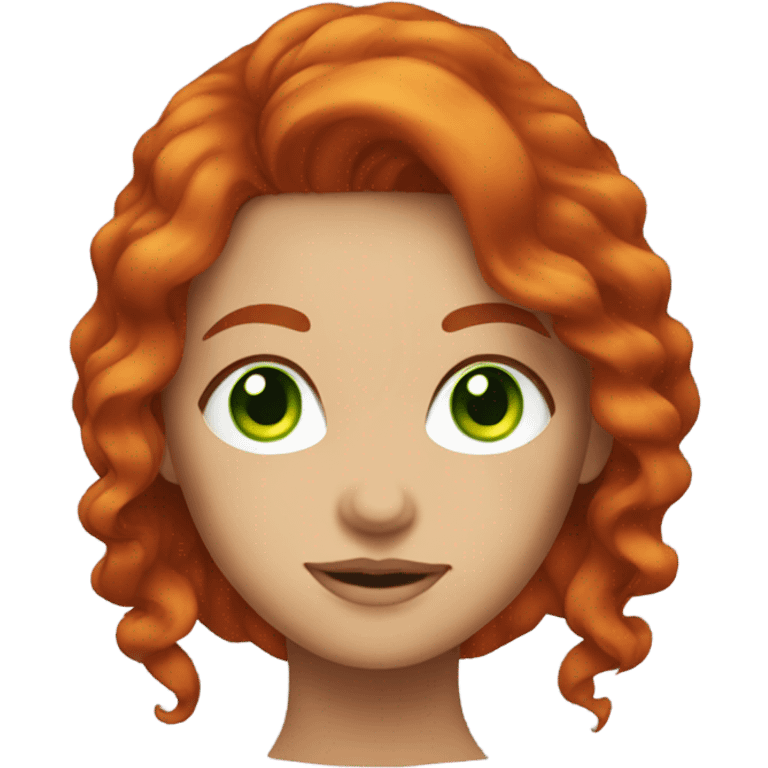 A red-haired girl with green eyes emoji