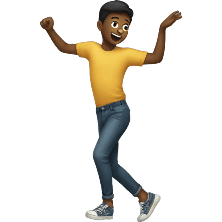 A boy dancing emoji