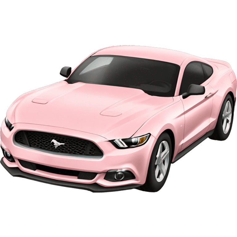 Light pink mustang sports car emoji