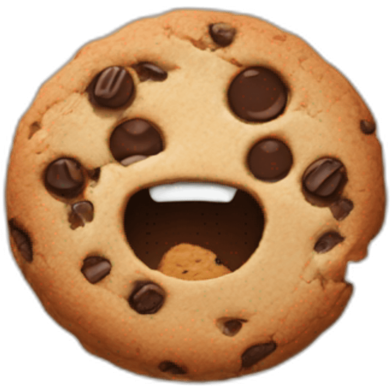 Cookie eating cookie emoji