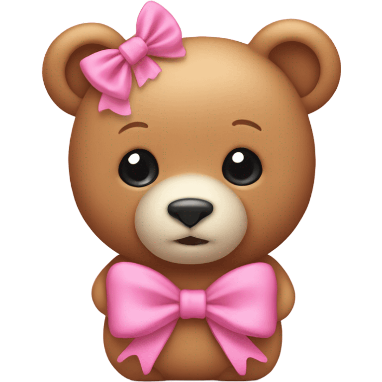 pink bear with bow emoji