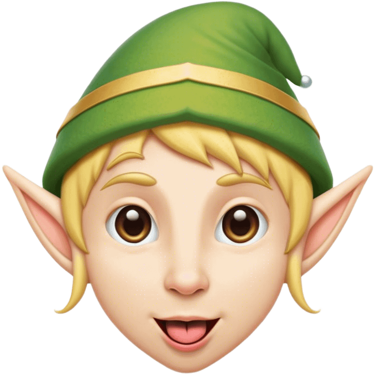 elf with tongue out emoji