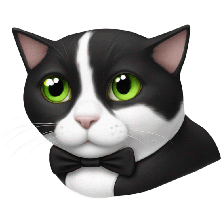 Tuxedo cat emoji