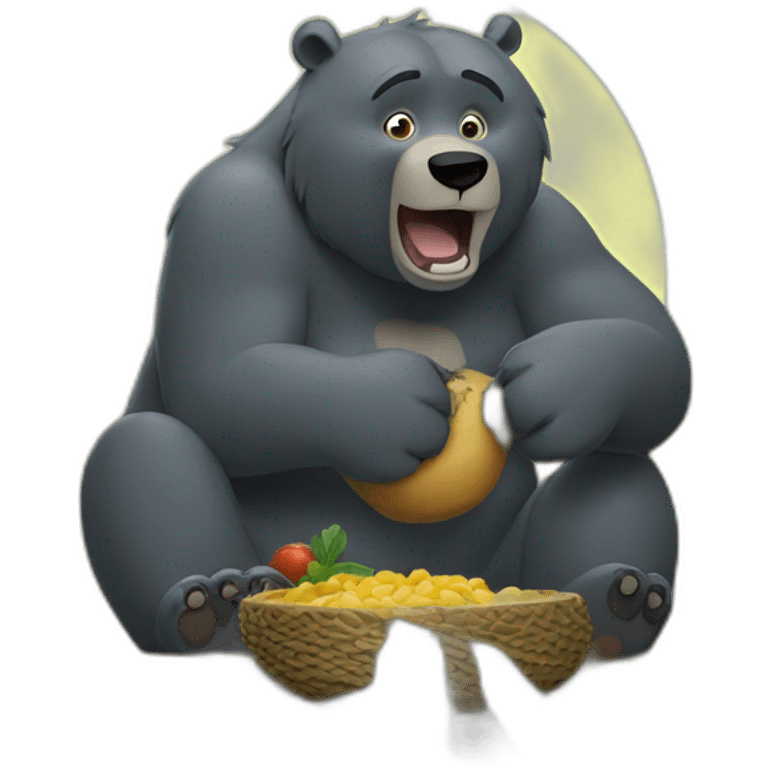 baloo eating mowgli emoji