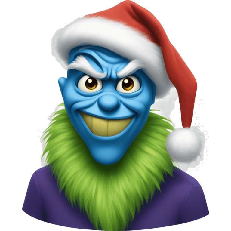 blue mischevious grinch  emoji