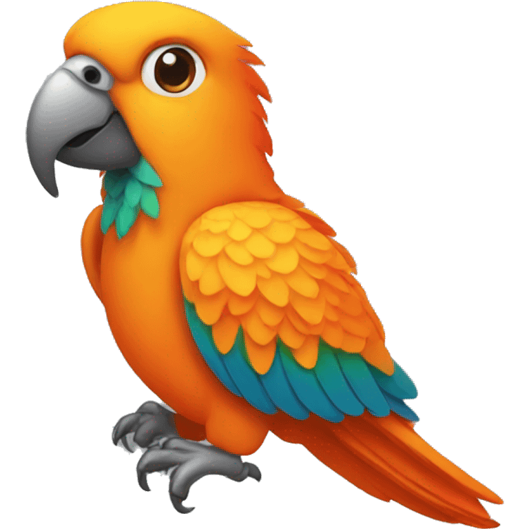 Full Orange parrot emoji