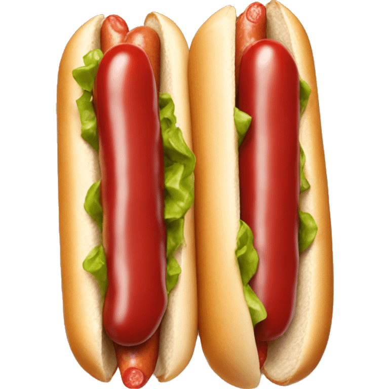 Ketchup on hotdog  emoji