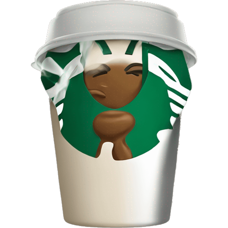 A Starbucks coffee emoji