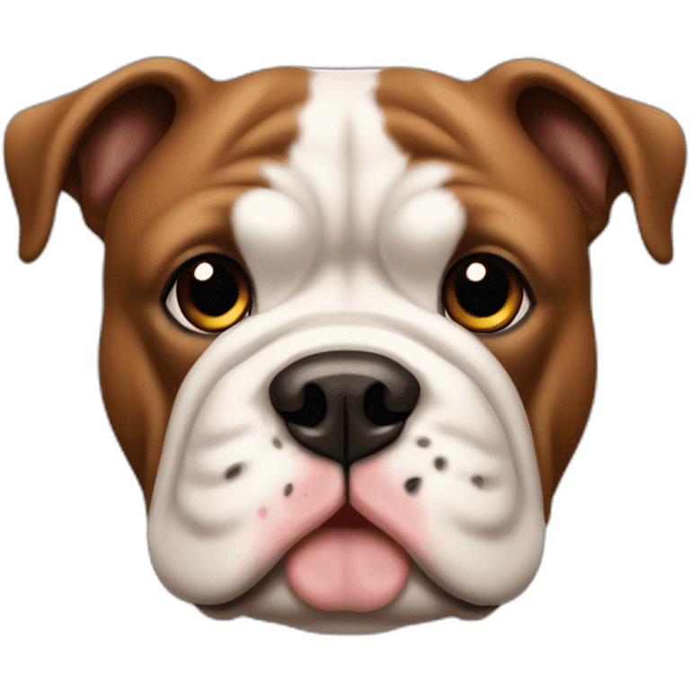 English Bull Dog brown and black emoji