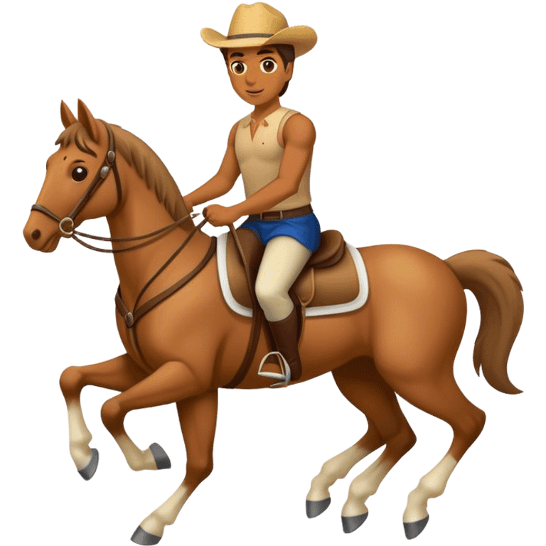 man riding horse emoji