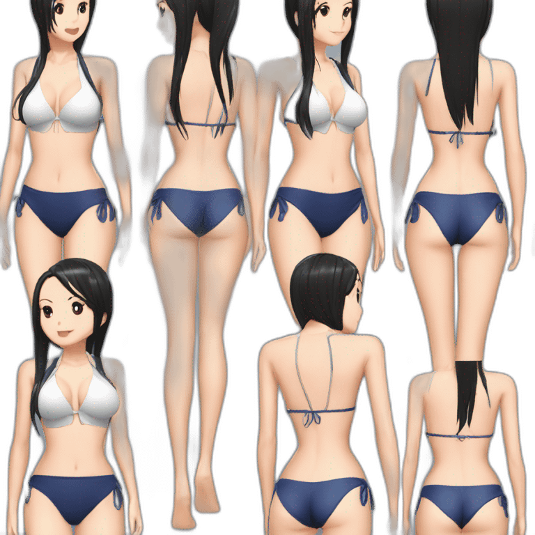 nico robin full body pawg small swimsuit back shot emoji