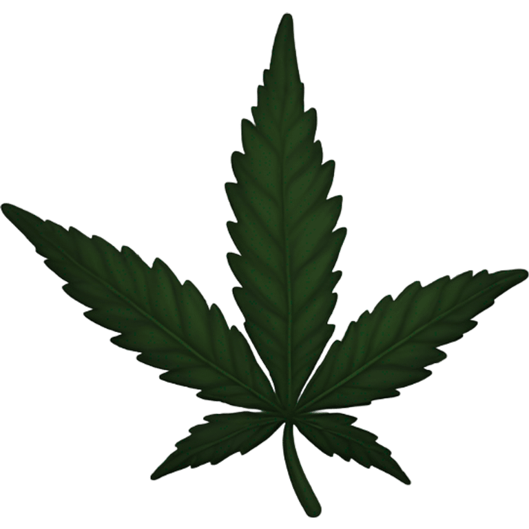 Black weed leaf emoji