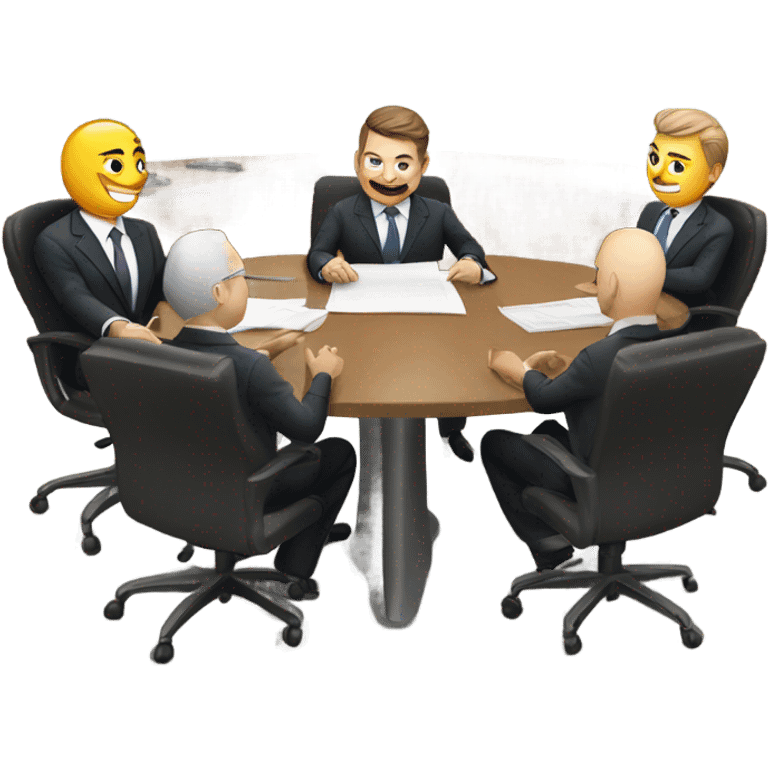 white men board meeting emoji