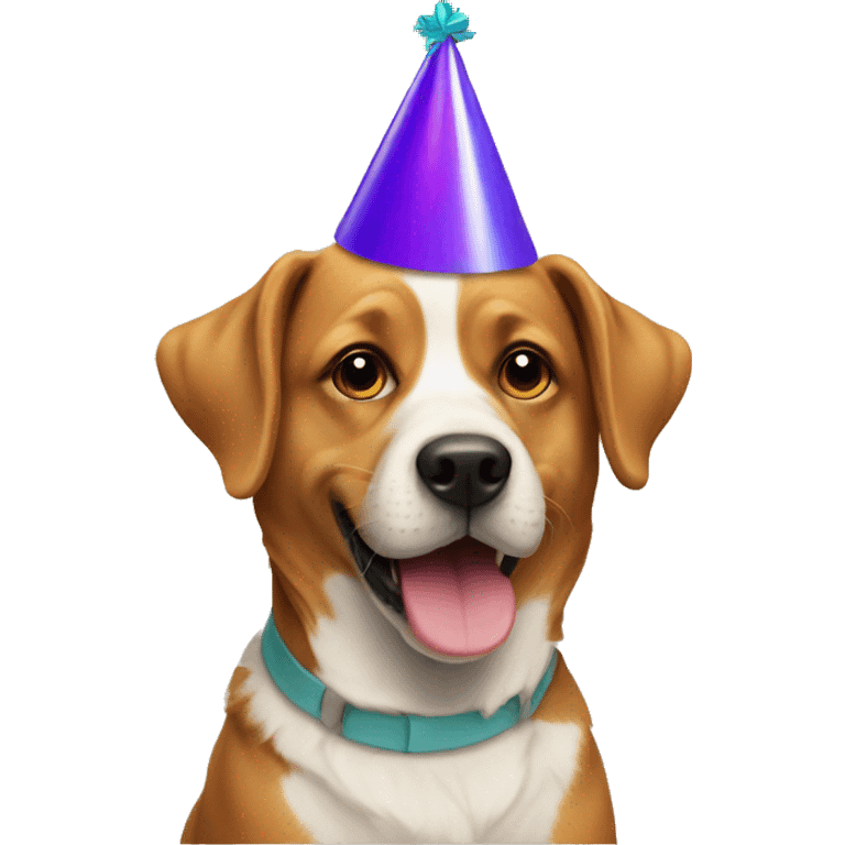 dog with party hat emoji