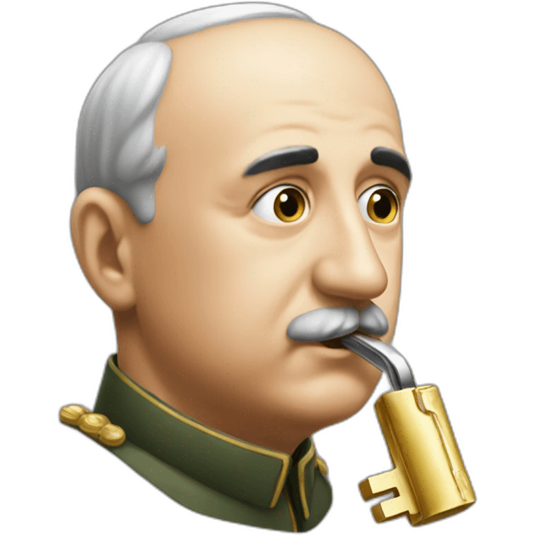 Francisco Franco smelling a key emoji