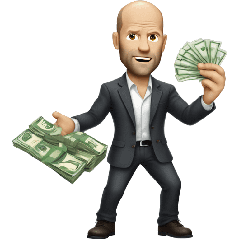 Jason statham with Money in his Hand emoji