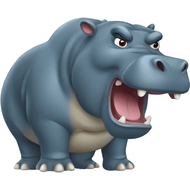 Angry hippopotamus emoji